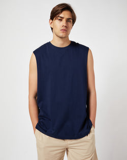 SPACE BLUE OVERSIZED VEST