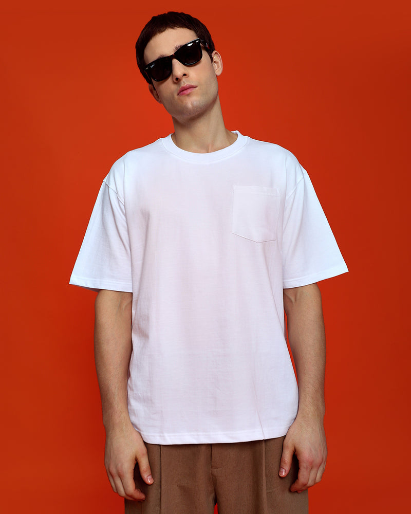 WHITE OVERSIZED HEAVYWEIGHT T-SHIRT