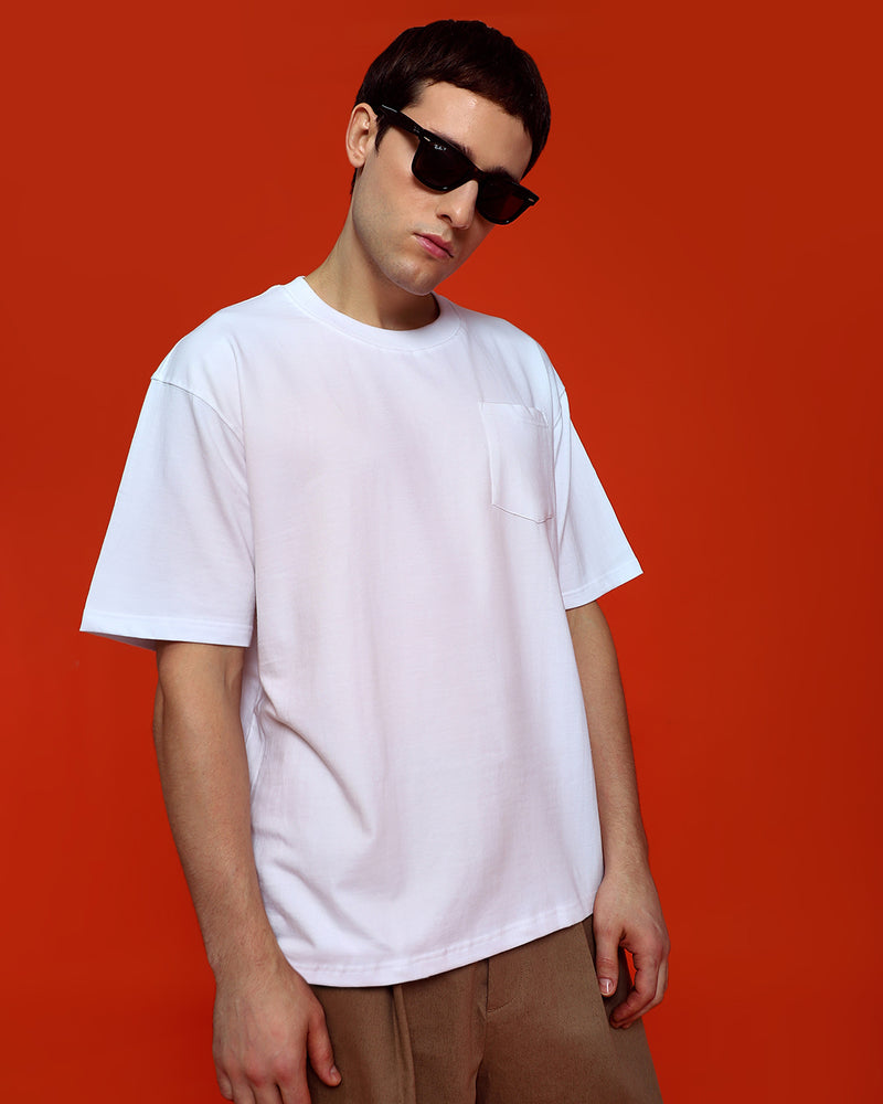 WHITE OVERSIZED HEAVYWEIGHT T-SHIRT