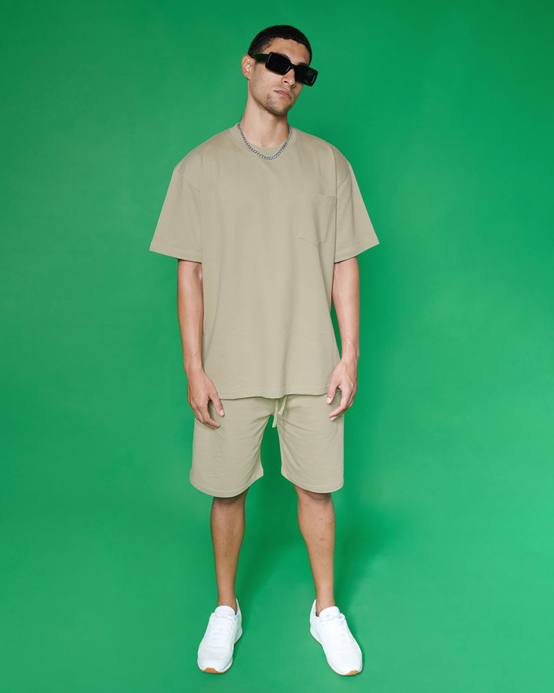 BEIGE OVERSIZED HEAVYWEIGHT T-SHIRT