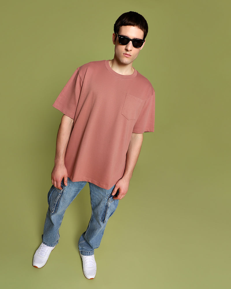 PINK OVERSIZED HEAVYWEIGHT T-SHIRT