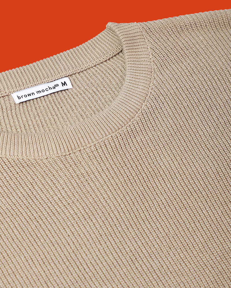 BEIGE SLIM FIT SWEATER