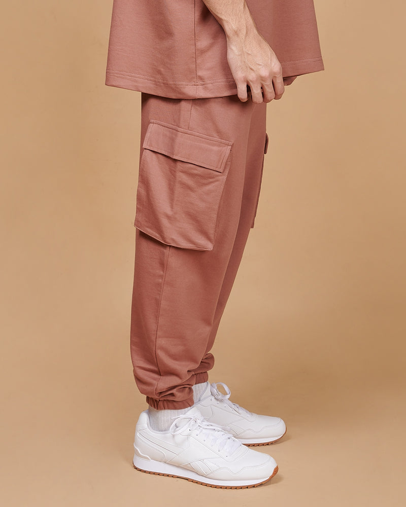 EARTHY BROWN CARGO JOGGERS