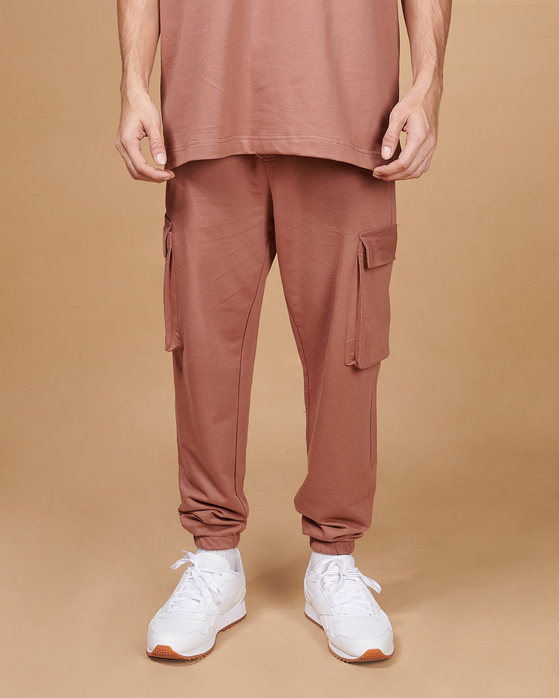 EARTHY BROWN CARGO JOGGERS