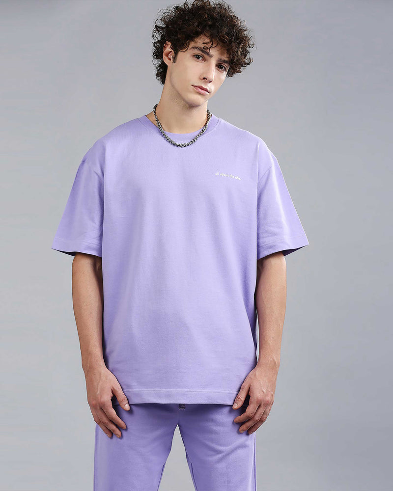 PURPLE OVERSIZED HEAVYWEIGHT T-SHIRT