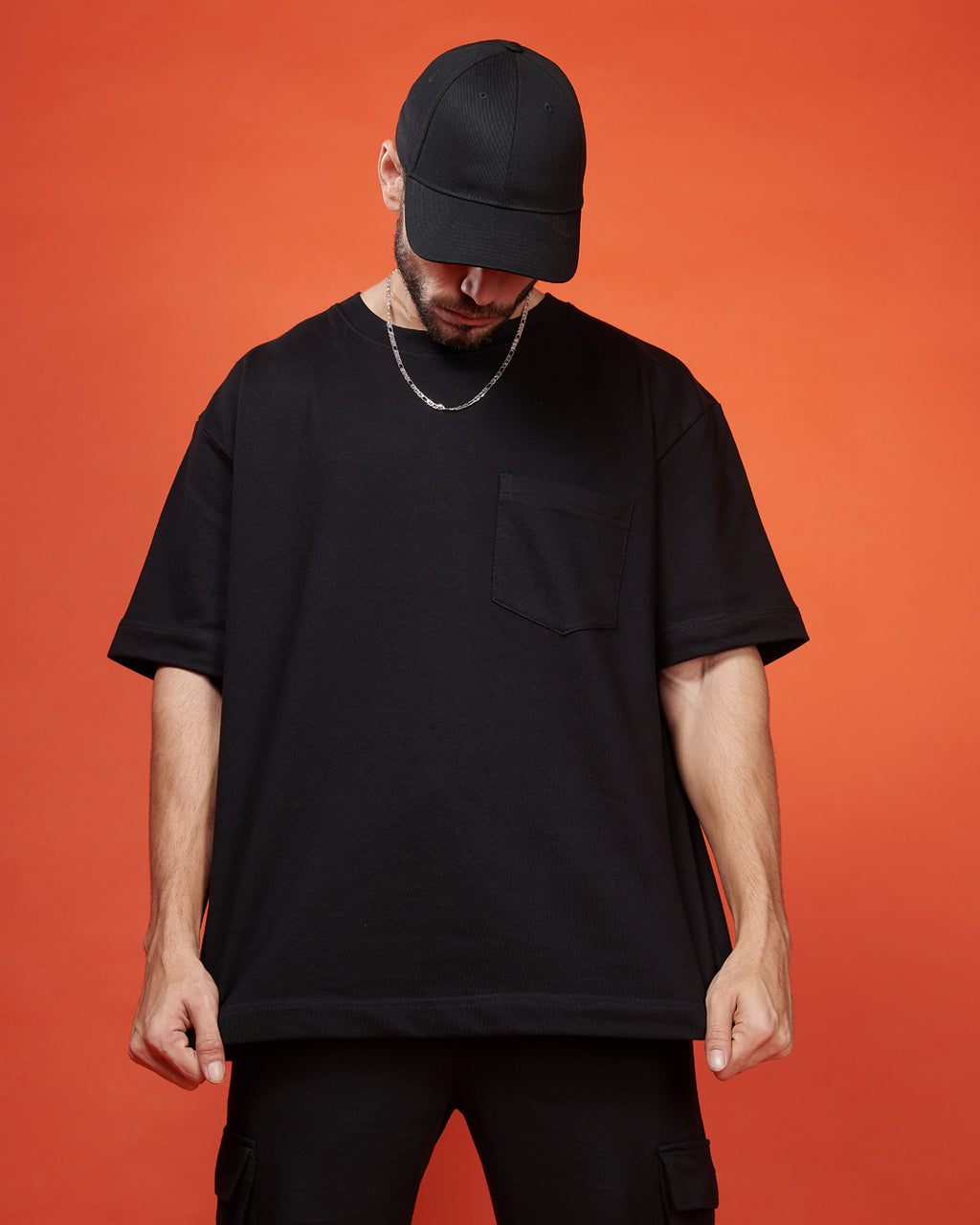 Hyped Oversized Tee Jet Black