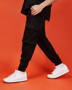 BLACK CARGO JOGGERS