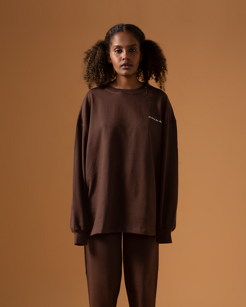 COCOA OVERSIZED LONG SLEEVE    T-SHIRT