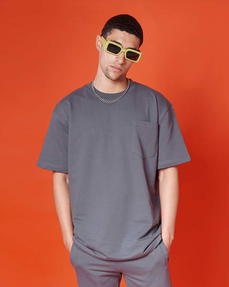 GREY OVERSIZED HEAVYWEIGHT T-SHIRT