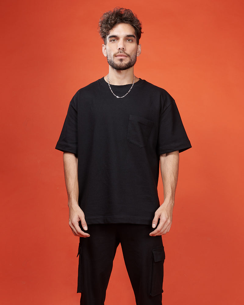 BLACK OVERSIZED HEAVYWEIGHT T-SHIRT