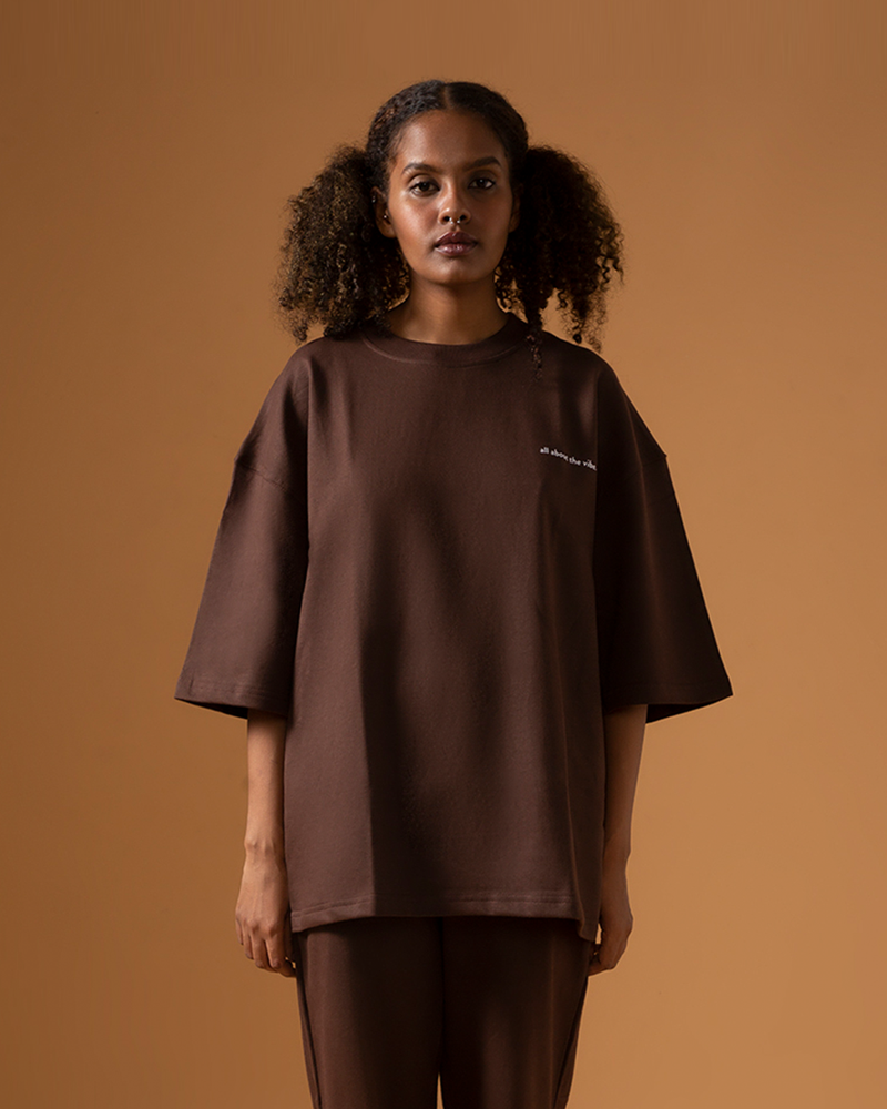 COCOA OVERSIZED HALF SLEEVE T-SHIRT