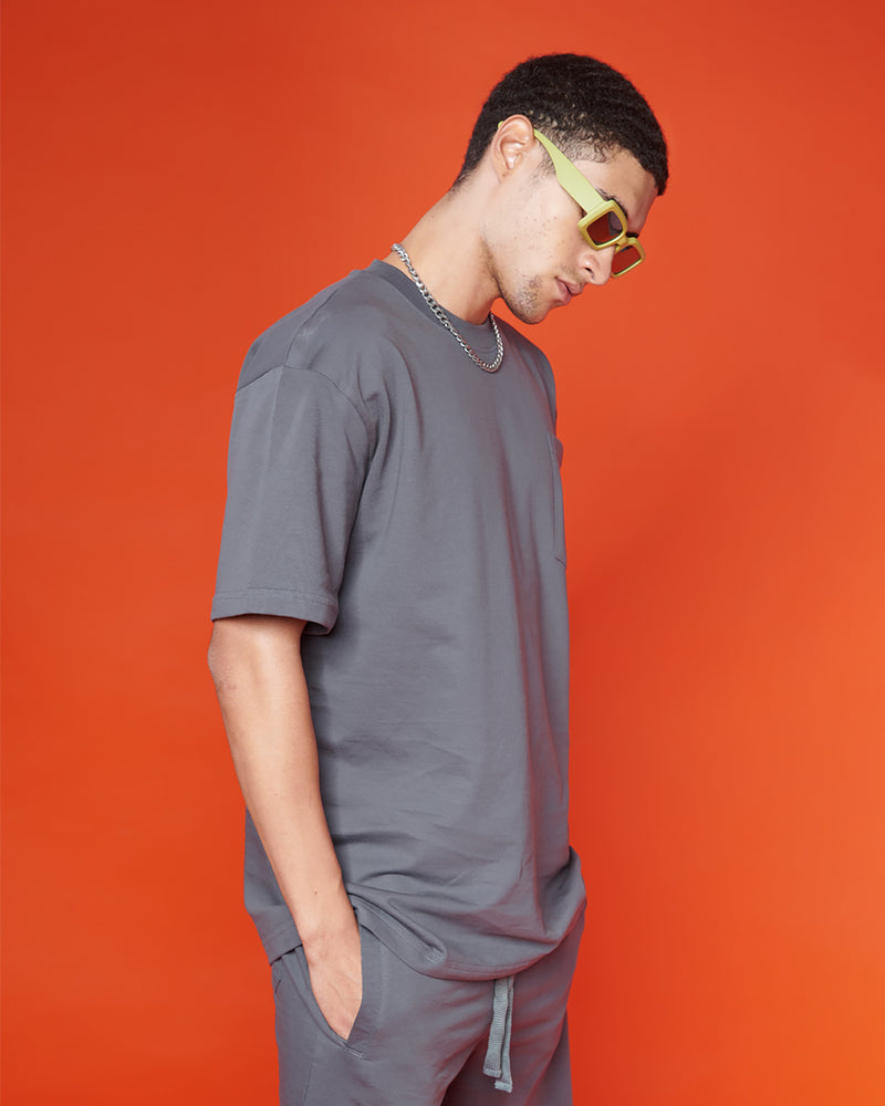 GREY OVERSIZED HEAVYWEIGHT T-SHIRT