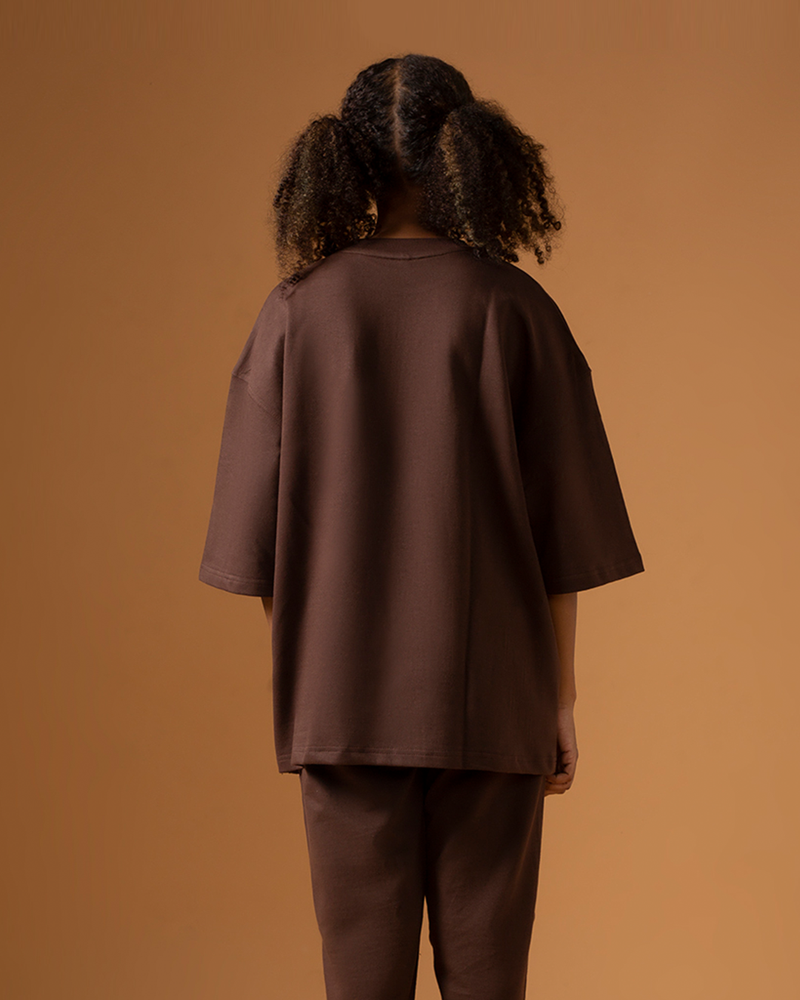 COCOA OVERSIZED HALF SLEEVE T-SHIRT