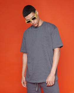 GREY OVERSIZED HEAVYWEIGHT T-SHIRT